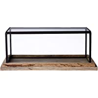 Los mejores  - Better &amp- Best 1363074 Urna cristal rectangular baja base madera de madera y cristal- color: cristal